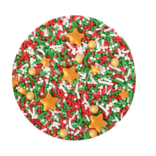 100g Sprinkle Blend - Christmas Medley Gold