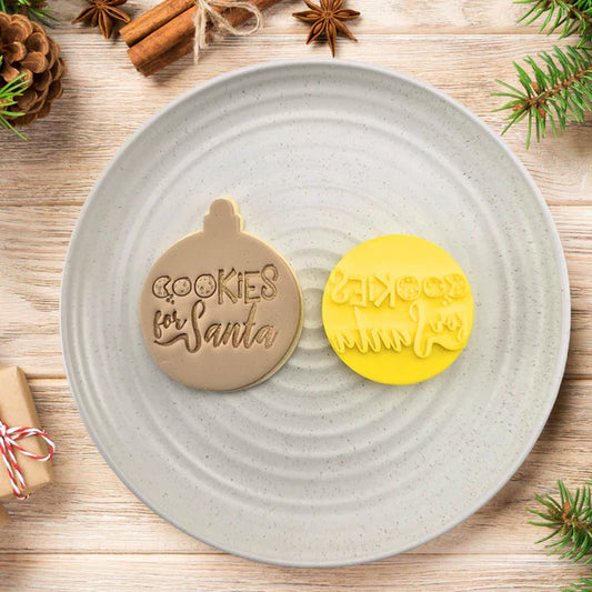 Custom Cookie Cutters Embosser - Cookies for Santa V2.