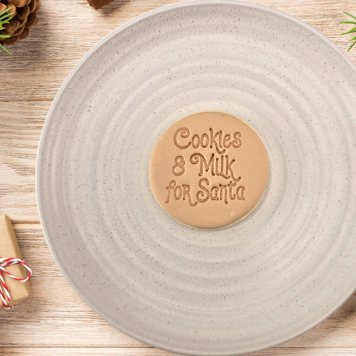Custom Cookie Cutters Embosser - Cookies and Milk for Santa "LAST ONES".
