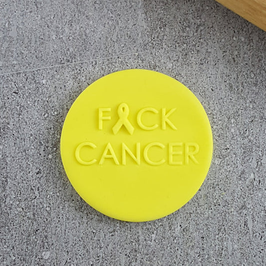 Custom Cookie Cutters - F*ck Cancer Debosser