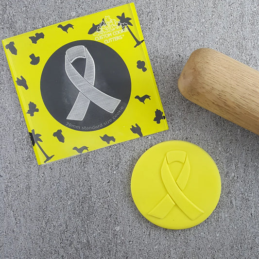 Custom Cookie Cutter Pink Ribbon Debosser