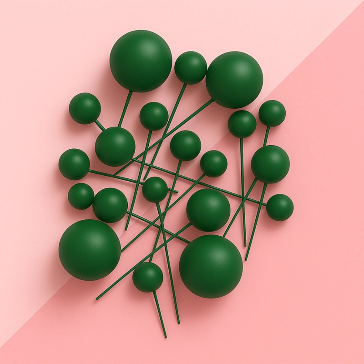 Iconic - Dark Green - Matte Ball Toppers - 20PCS
