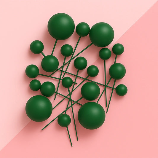Iconic - Dark Green - Matte Ball Toppers - 20PCS