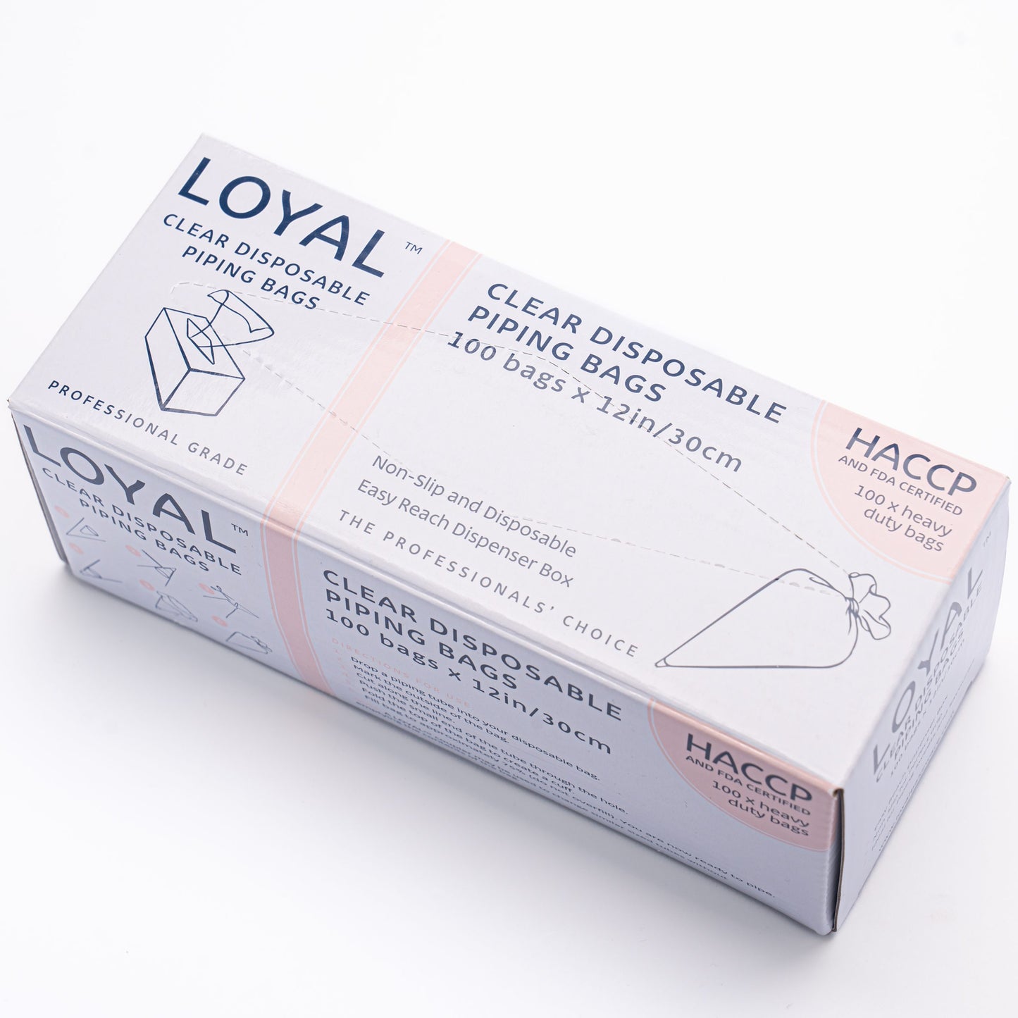 Loyal 100pk Loyal Disposable Clear Piping Bags - 12" (30cm)