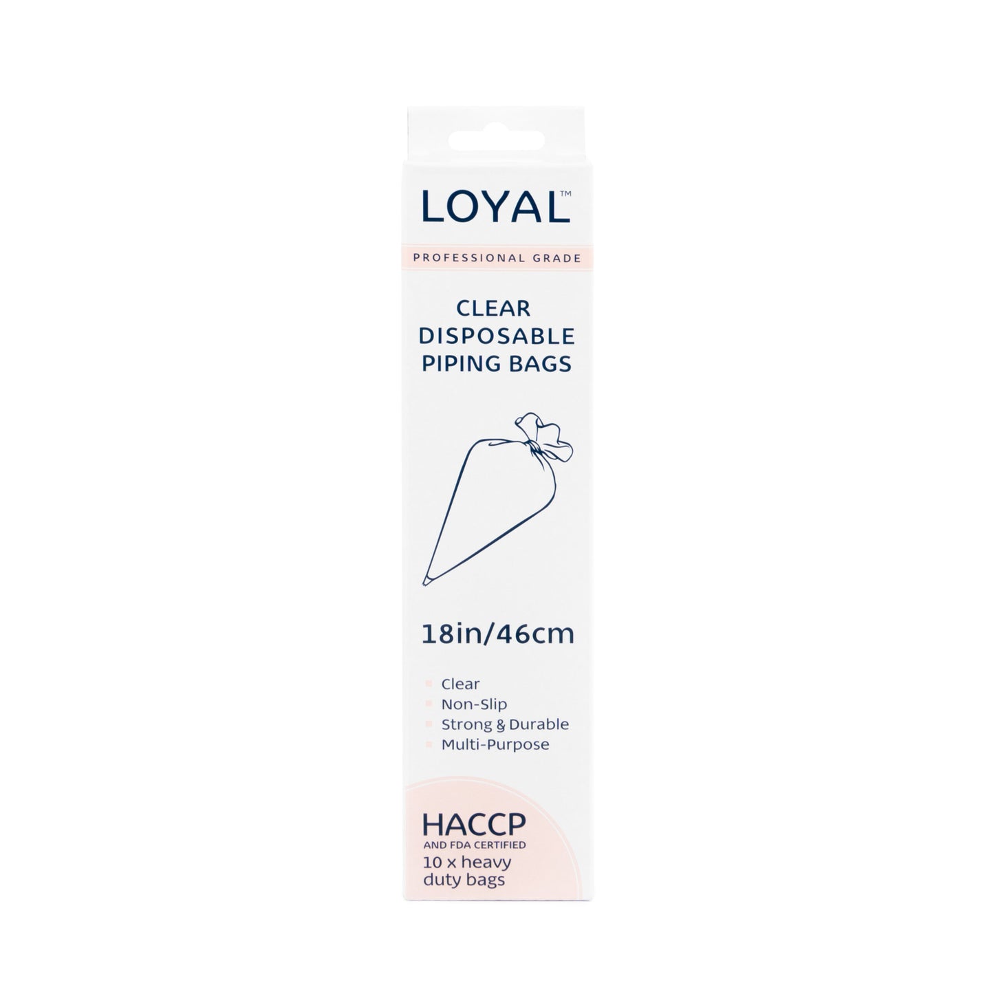 10pk Loyal Disposable Piping Bag - 18inch (46cm)