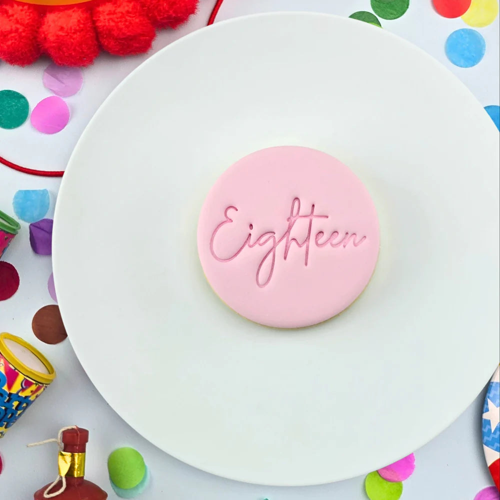 Custom Cookie Cutters Embosser - Eighteen.