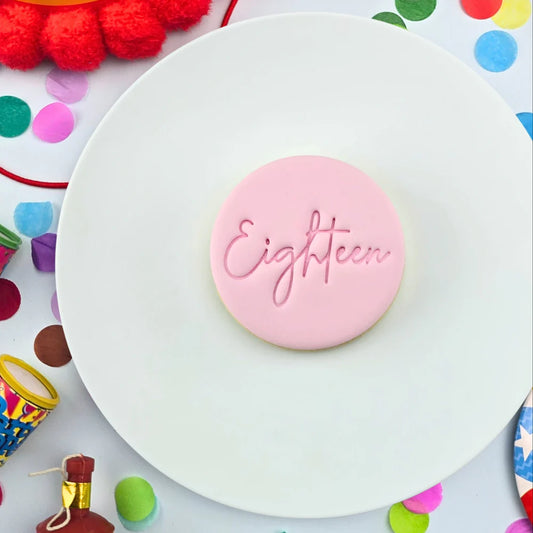 Custom Cookie Cutters Embosser - Eighteen.