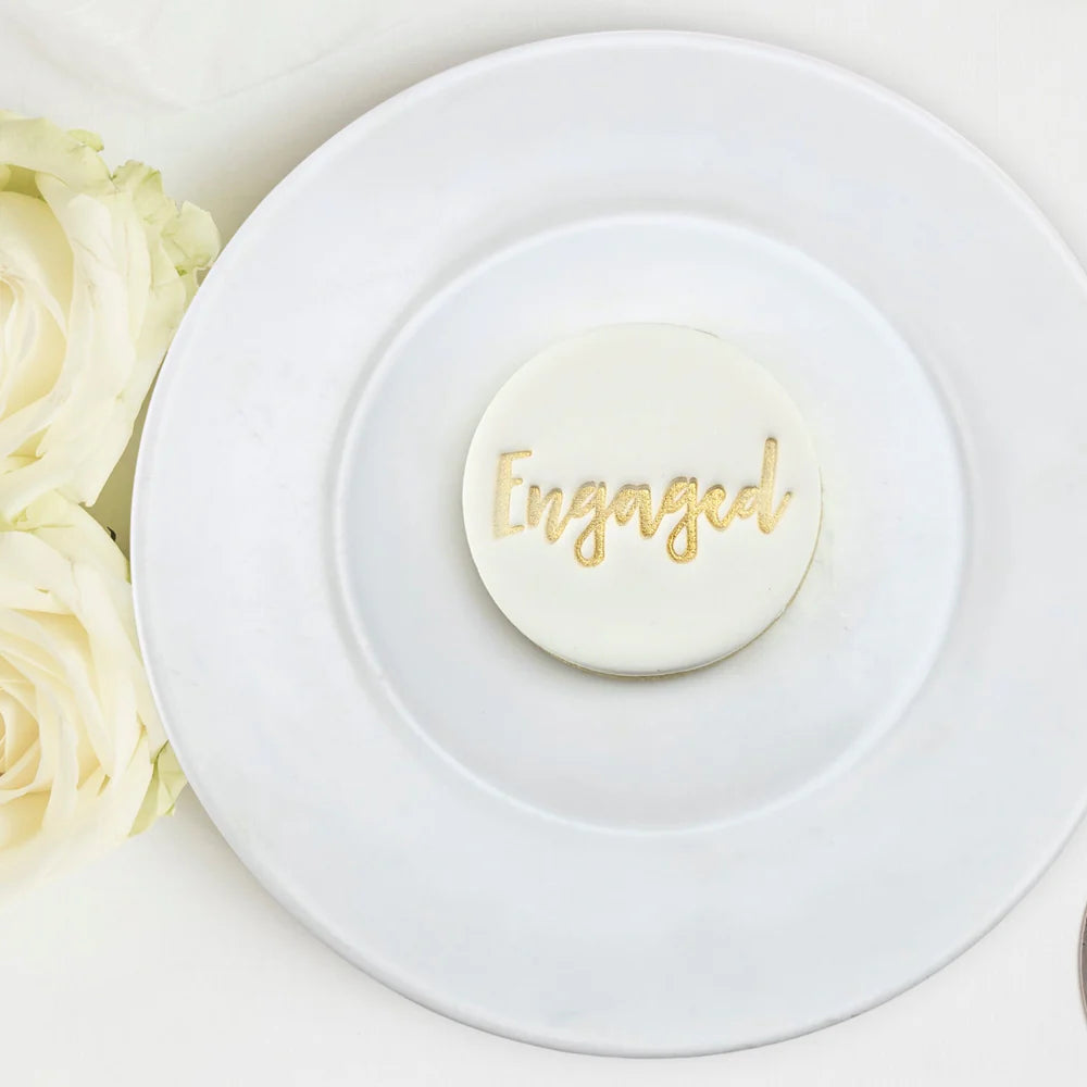 Custom Cookie Cutters Embosser - Engaged.