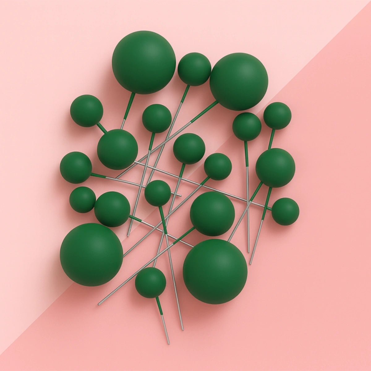 Iconic - Forest Green - Matte Ball Toppers - 20PCS