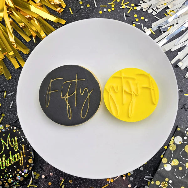 Custom Cookie Cutters Embosser - Fifty.