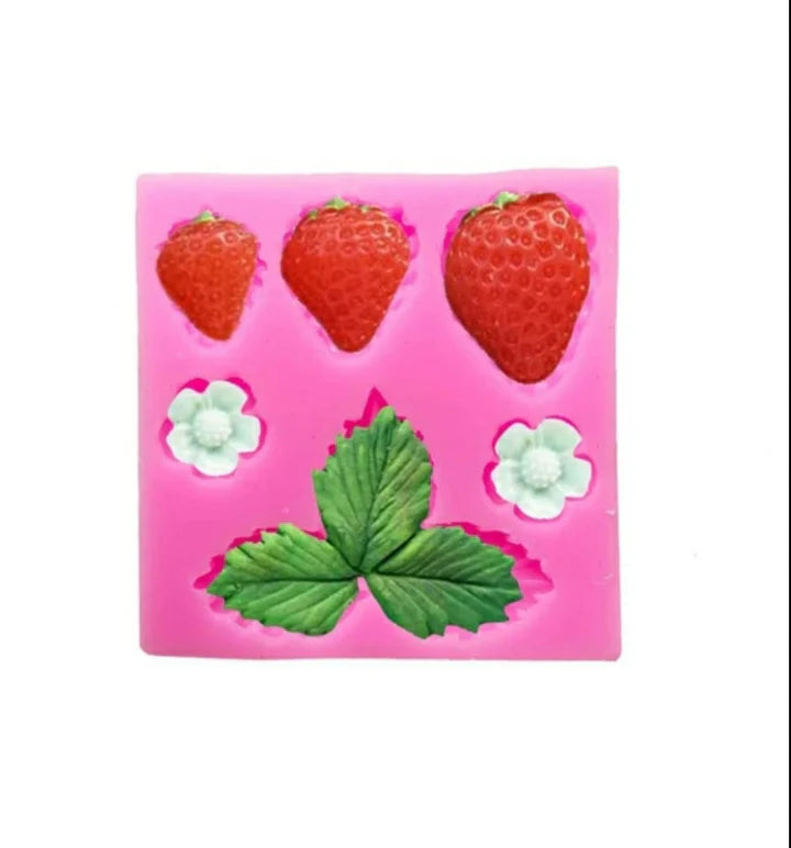 Silicone Mould - Mini Strawberry Plant - S283