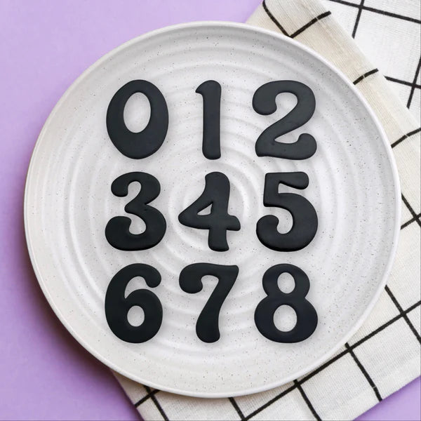 Custom Cookie Cutters - 3.5 Inch Number Cutters (Groovy) FULL SET.