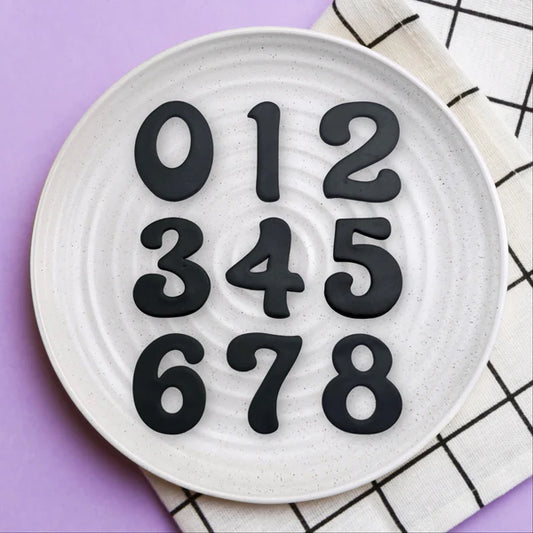 Custom Cookie Cutters - 2 Inch Number Cutters (Groovy) FULL SET.