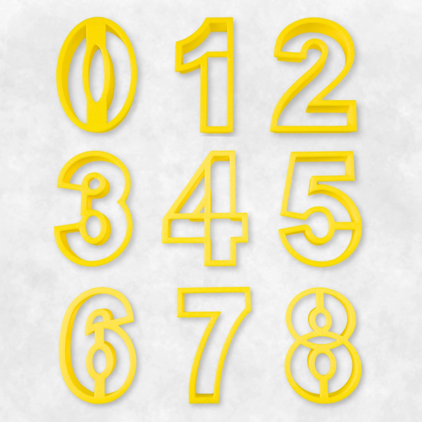 Custom Cookie Cutters - 3 Inch Number Cutters (Thin Version) FULL SET