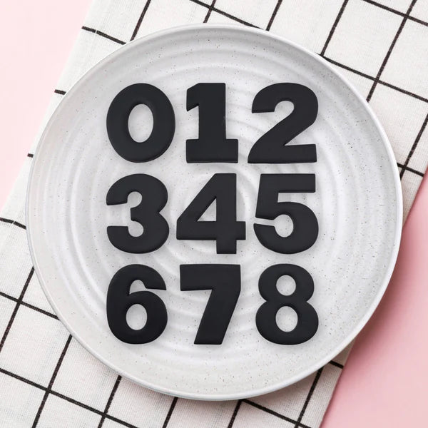 Custom Cookie Cutters - Number Cutters (Wide Version) FULL SET - 4INCH.