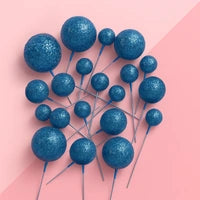 Iconic - Glitter Royal Blue - Ball Toppers - 20PCS