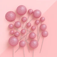 Iconic - Glitter Hot Pink - Ball Toppers - 20PCS