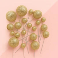 Iconic - Glitter Gold - Ball Toppers - 20PCS