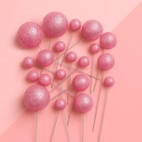 Iconic - Glitter Pink - Ball Toppers - 20PCS