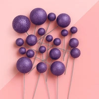 Iconic - Glitter Purple - Ball Toppers - 20PCS