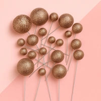 Iconic - Glitter Rose Gold - Ball Toppers - 20PCS