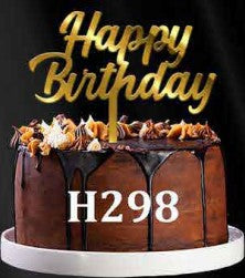 Acrylic Cake Topper - Happy Birthday - Gold