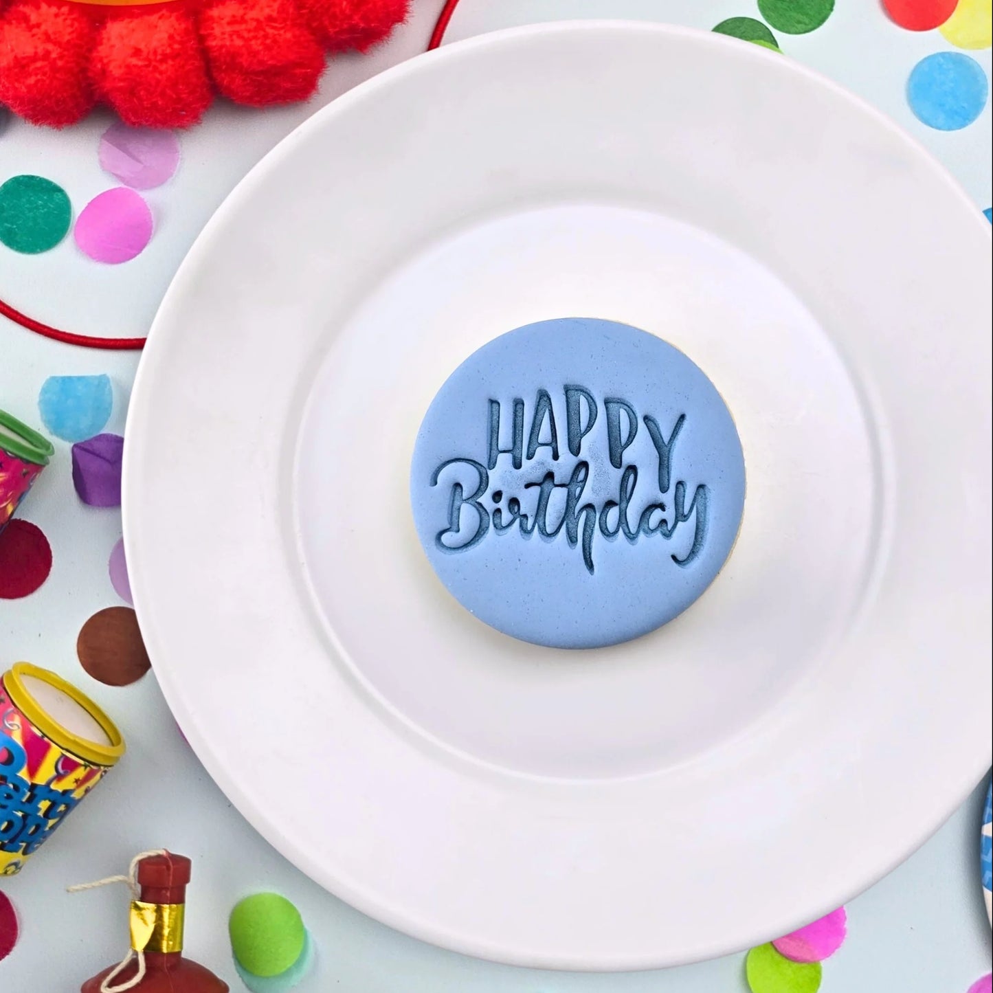 Custom Cookie Cutters Embosser - Happy Birthday.