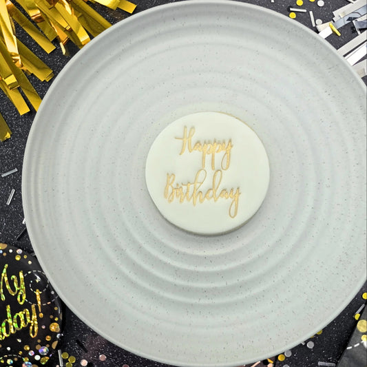 Custom Cookie Cutters Embosser - Happy Birthday V2.