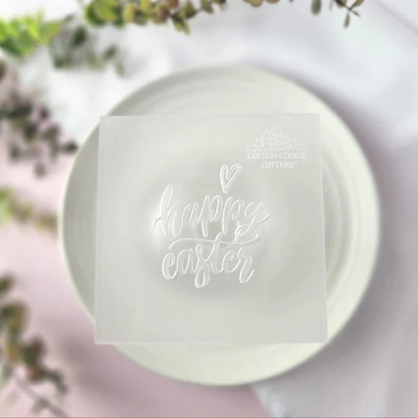 Custom Cookie Cutter Happy Easter Debosser