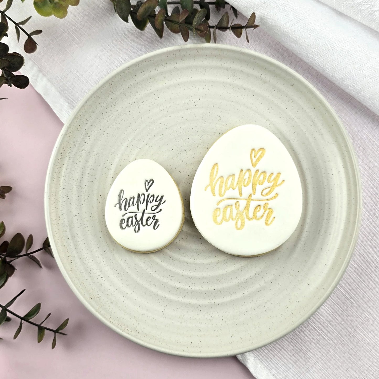 Custom Cookie Cutters Embosser - Happy Easter