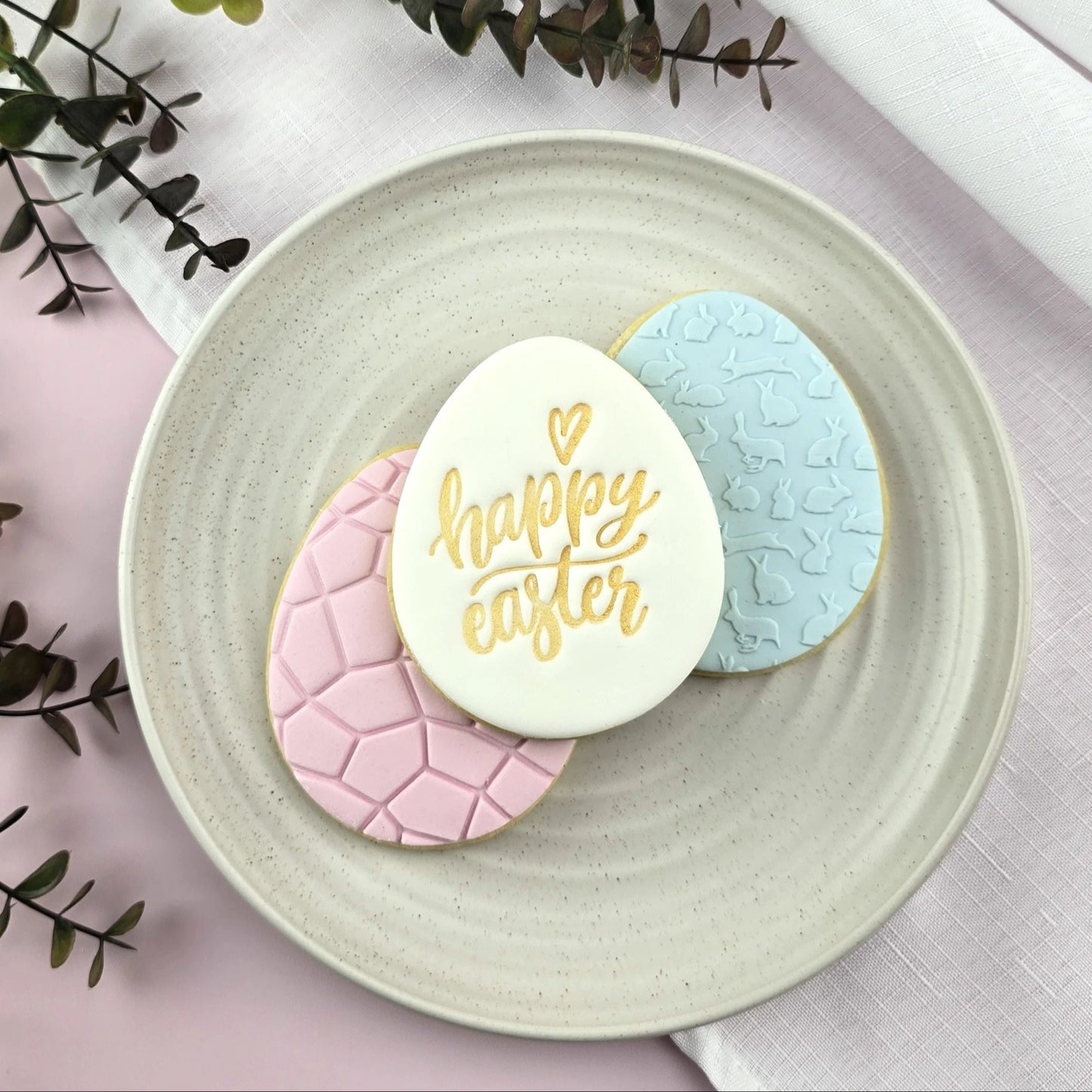 Custom Cookie Cutters Embosser - Happy Easter