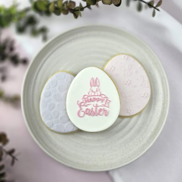 Custom Cookie Cutter Happy Easter Debosser V2