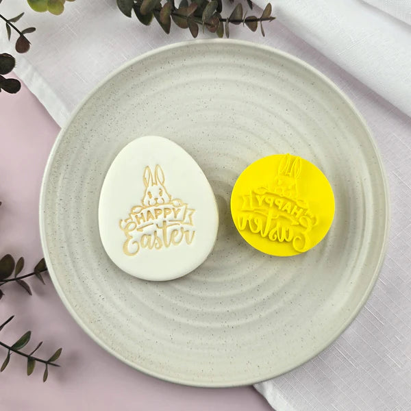 Custom Cookie Cutters Embosser - Happy Easter V2