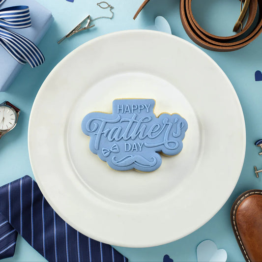 Custom Cookie Cutters - Happy Father's Day Cutter and Debosser.