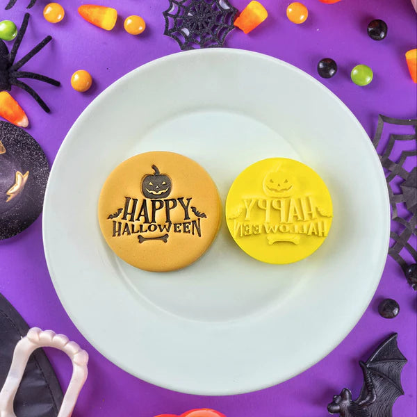 Custom Cookie Cutters Embosser - Happy Halloween