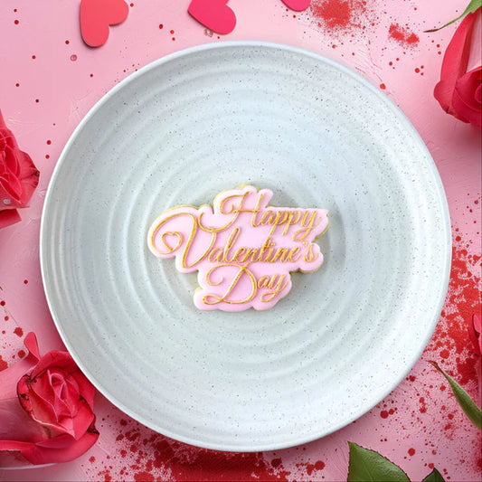 Custom Cookie Cutter - Happy Valentine's Day Cutter & Debosser Set