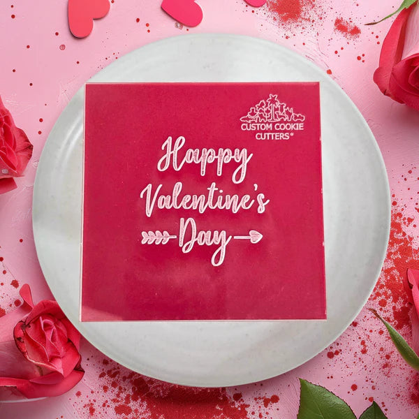 Custom Cookie Cutter - Happy Valentine's Day Debosser