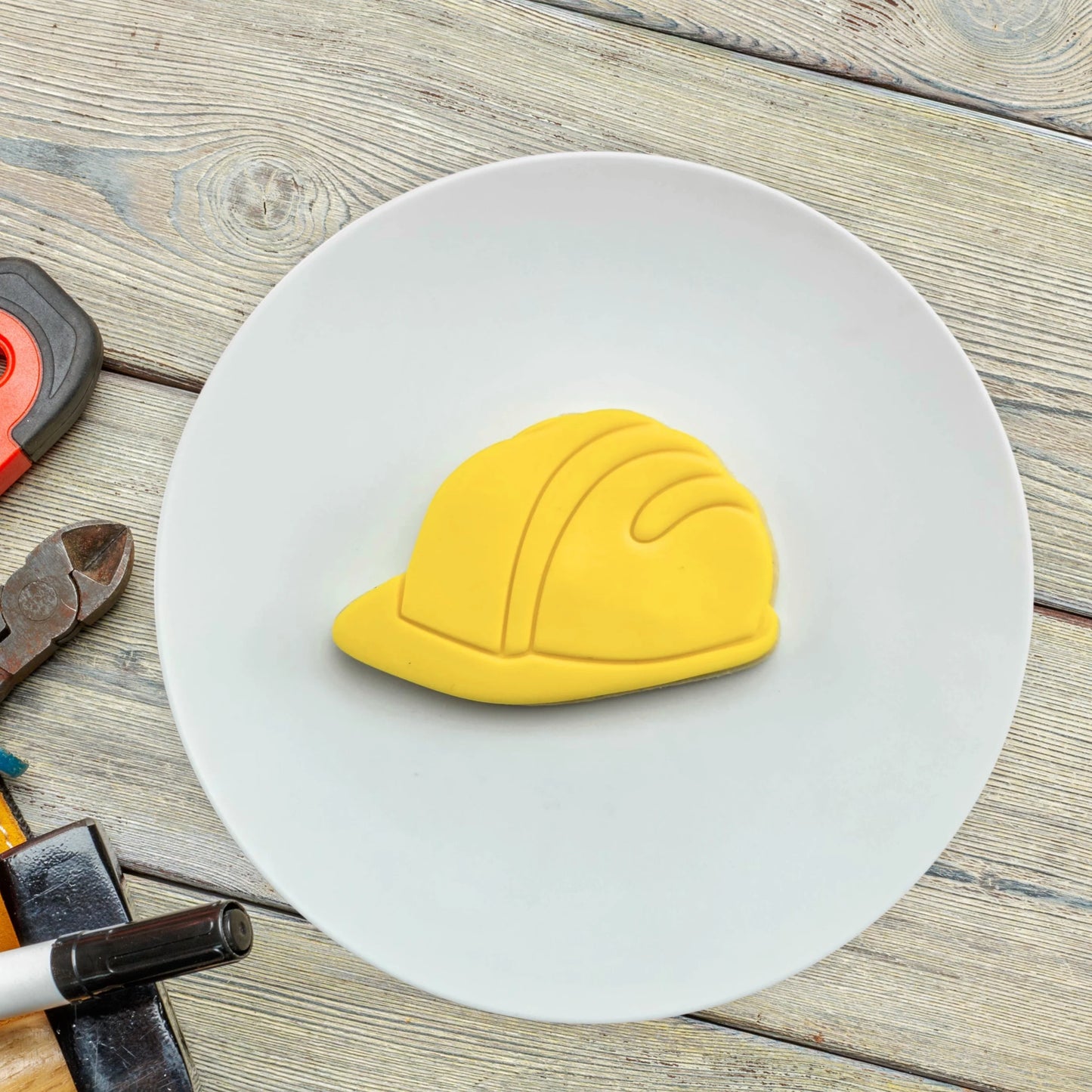 Custom Cookie Cutter - Hard Hat Cutter and Embosser Set.
