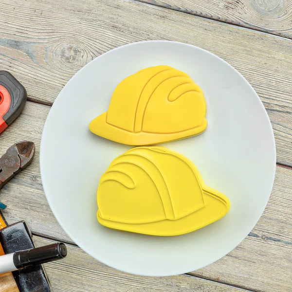 Custom Cookie Cutter - Hard Hat Cutter and Embosser Set.