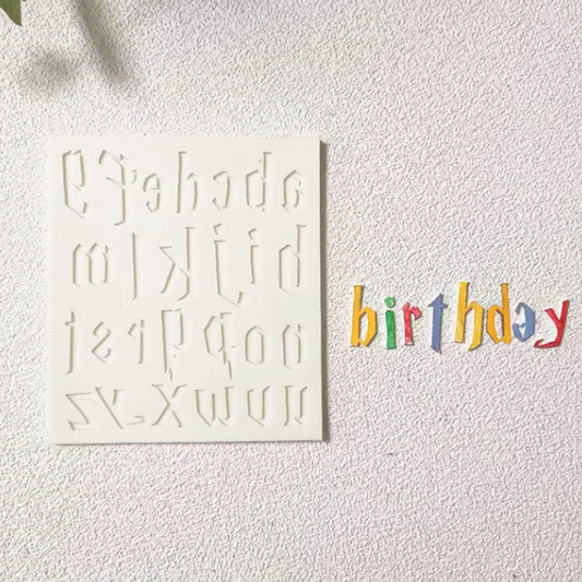 Silicone Mould - Gothic Font - Lowercase - S670