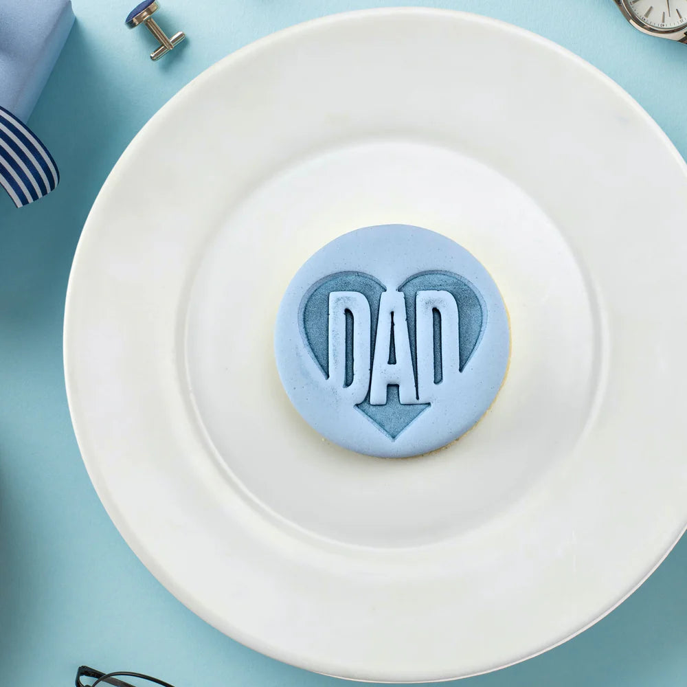 Custom Cookie Cutters Embosser - Dad in heart.
