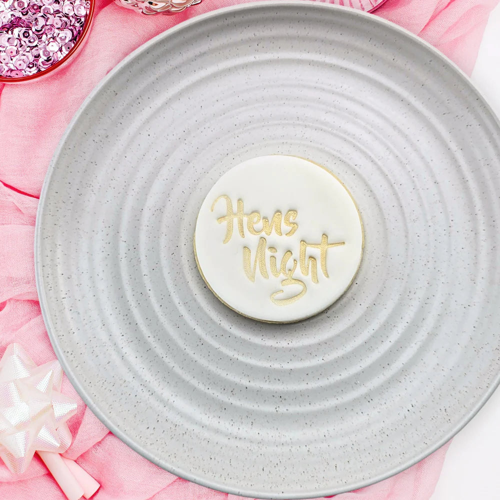 Custom Cookie Cutters Embosser - Hens Night.