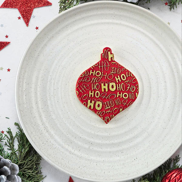 Custom Cookie Cutters - HoHoHo Pattern Plate.