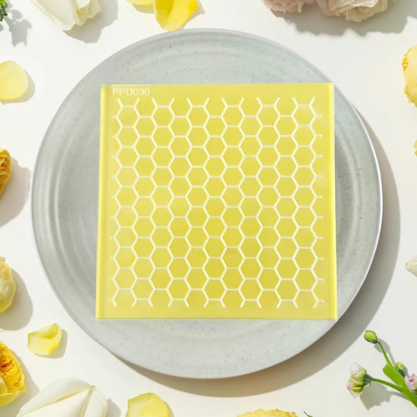 Custom Cookie Cutters -  Honeycomb Pattern Plate Debosser.