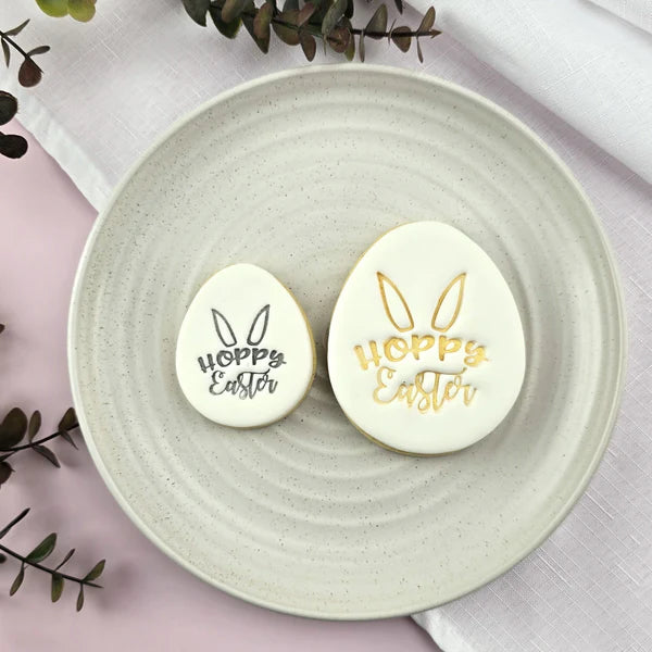 Custom Cookie Cutters Embosser - Hoppy Easter