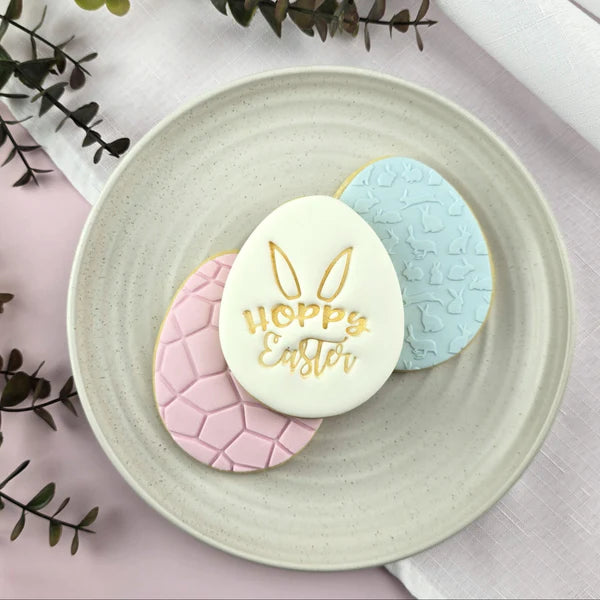 Custom Cookie Cutters Embosser - Hoppy Easter
