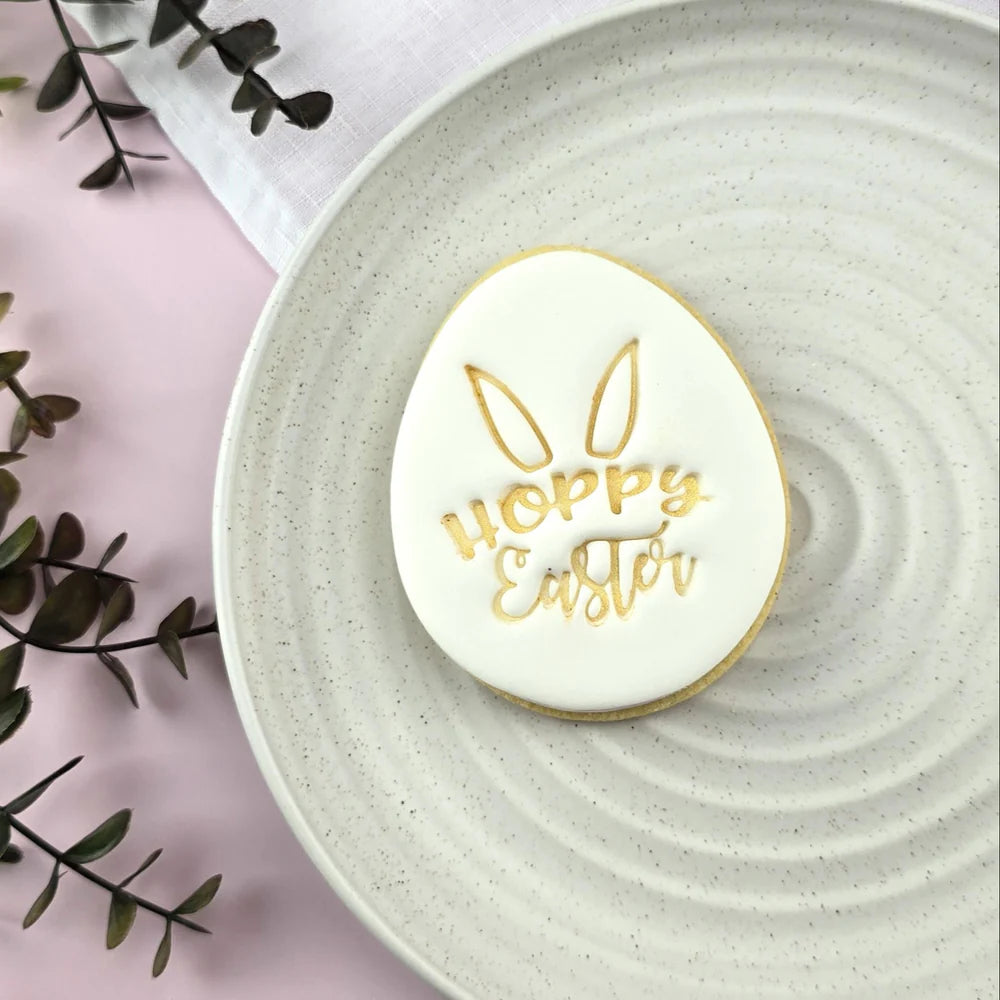 Custom Cookie Cutters Embosser - Hoppy Easter