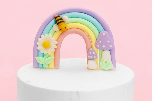 Iconic - Pastel Rainbow Bee Topper