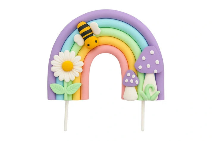 Iconic - Pastel Rainbow Bee Topper