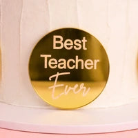Iconic - Gold Best Teacher - Acrylic Disc's - 6PC